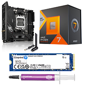 AMD Ryzen 7800X3D CPU + ASUS ROG STRIX B650E-I MB + 1TB Kingston NV3 SSD $494.95 & More + Free S&H