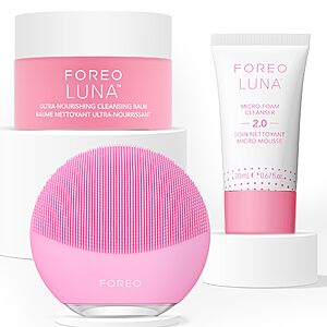 FOREO Luna Mini 3 Premium Facial Cleansing Brush Bundle .48 + Free Shipping w/ Prime or on +