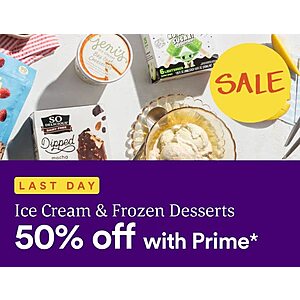 Whole Foods: 50% Off Ice Cream for Prime Members + Free Store Pickup