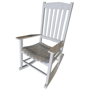Mainstays Outdoor Wood Porch Rocking Chair (White): 2-Pack , Single 