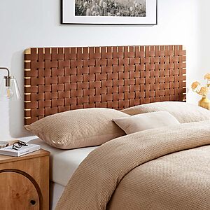 Modway Sparta Vegan Leather Weave Headboard (Queen or Full; Brown or White) $79.50 + Free Shipping