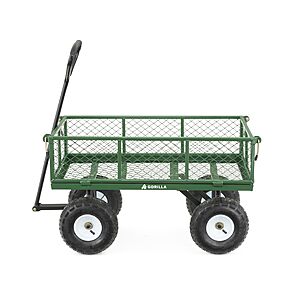 Gorilla Carts Steel Utility Garden Cart w/ Removable Sides (400-Lb Capacity) .45 + Free Shipping