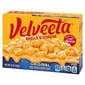 12-Oz Velveeta Shells & Cheese Original Shell Pasta & Cheese Sauce $1.18 w/ S&S + Free Shipping w/ Prime or on $35+