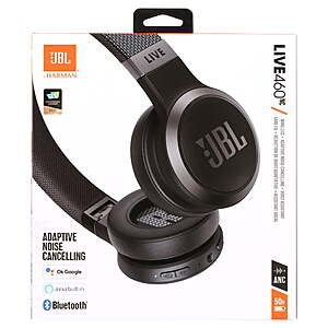 JBL Live 460NC Bluetooth Wireless On-Ear Noise Cancelling Headphones (Black) $39.99 + Free Shipping
