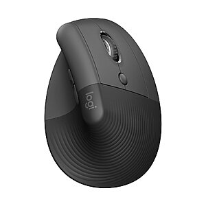 Logitech Lift Vertical Ergonomic Wireless Mouse (Black; Bluetooth or USB Receiver) $49.99 + Free Shipping