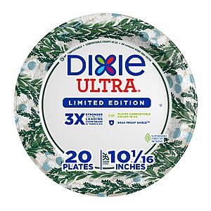 Select Areas: 20-Count 10" Dixie Ultra Limited Edition Paper Plates $2 