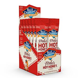 12-Pack 1.5-Oz Blue Diamond Almonds (Mike’s Hot Honey Infused with Chilies) $5.87 w/ S&S + Free Shipping w/ Prime or on $35+