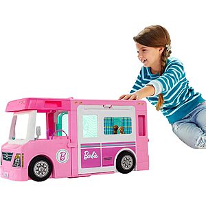 ​Barbie 3-in-1 DreamCamper Vehicle w/ Pool, Truck, Boat & 50 Accessories $69.99 + Free Shipping
