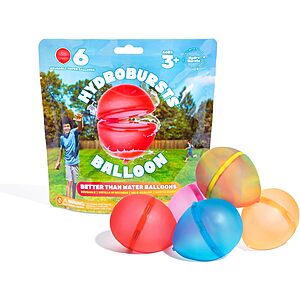 6-Pack Hydroburst Reusable Water Balloons alt=