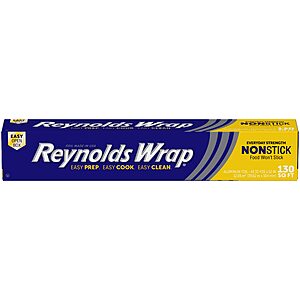 130 Sq. Ft. Reynolds Wrap Non Stick Aluminum Foil $7.12 w/ S&S + Free Shipping w/ Prime or on $35+