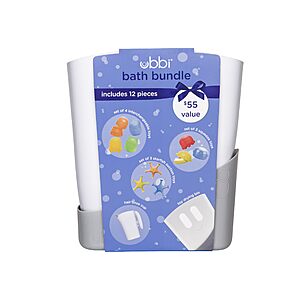 Ubbi Bath Toy & Drying Bin Bundle w/ 10 Bath Toys .40