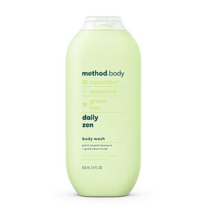 18-Oz Method Body Wash Infused w/ Cucumber, Seaweed & Green Tea (Daily Zen) $5 w/ Subscribe & Save