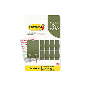 Command Wall Hooks Variety Pack $3.95