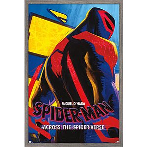 34"x22.4" Spider-Man:Across The Spider-Verse Poster (Barnwood Framed) $20.99 + Free Shipping w/ Prime or on $35