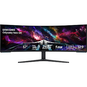 57" Samsung Odyssey Neo G9 Dual 4K Quantum Mini-LED 240Hz HDR 1000 Curved VA Gaming Monitor $1500 or less + Free Shipping