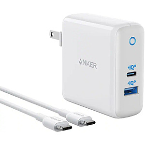 Anker PowerPort PD 60W GaN Fast Charger w/ 6-Ft USB-C Cable (White) $25.99 + Free Shipping