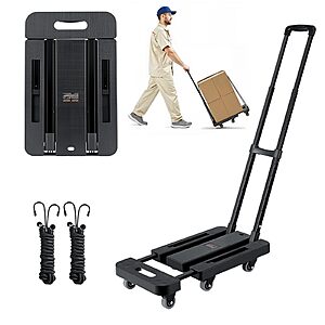 VEVOR 500-lbs Load Capacity Folding Hand Truck Luggage Cart $27.20 