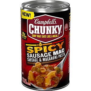 18.8-Oz Campbell’s Chunky Spicy Sausage Mac Soup $1.59 w/ S&S + Free Shipping w/ Prime or on $35+