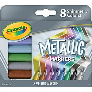 8-Count Crayola Metallic Markers $5.92 + Free Shipping w/ Prime or on $35+