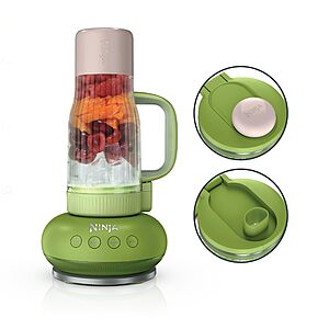 1200W Ninja BlendBoss Tumbler Blender with 26-Oz Travel Tumbler & Chug Spout (Green or Blue) $99 + Free Shipping