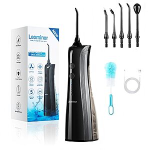Leominor Cordless Rechargeable Water Dental Flosser $6.99 + Free Shipping w/ Prime or on $35+