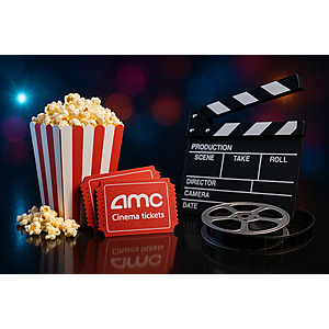AMC Theatres Movie Experience For 2: 2x AMC Movie Tickets & Regular Size Popcorn from $21.60