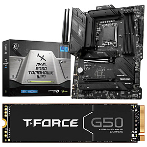 MSI MAG B760 Tomahawk WiFi Gaming Motherboard + 512GB Team Group SSD $140 + Free Shipping