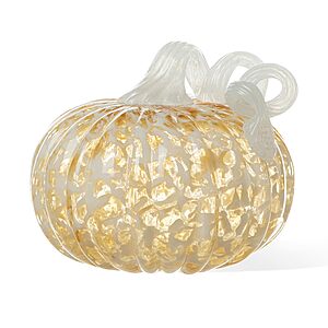 5" Glitzhome Hand Blown Glass Pumpkin $14.33 or less + Free Shipping w/ Prime or on $35+