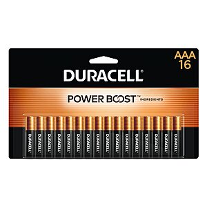 16-Ct AAA Duracell Coppertop Alkaline Batteries $9 w/ S&S