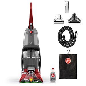 Hoover Power Scrub Deluxe Carpet Cleaner Machine & Upright Shampooer (Red) $149.99 + Free Shipping