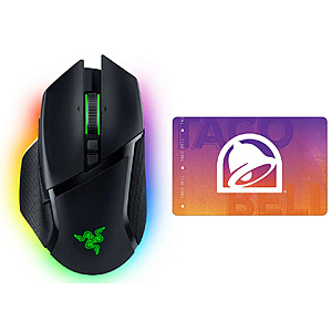 Razer Basilisk V3 Pro Wireless Mouse (Black) + Taco Bell eGift Card & More