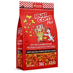 1.53-Lb Pup Corn Plus Puffed Dog Treats (Bacon and Peanut Butter) $10.32 + Free Shipping w/ Prime or on $35