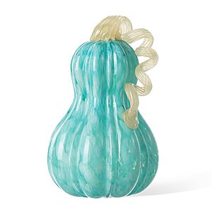 8.5" Glitzhome Hand Blown Glass Pumpkin Decor (Turquoise) $14.60 + Free Shipping w/ Prime or on $35+