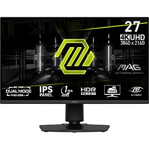 27" MSI MAG 4K 144Hz / FHD 288Hz Dual Mode IPS Gaming Monitor $199.99 + Free Shipping