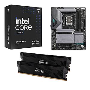 Intel Ultra 7 270K Plus CPU + 32GB Crucial Pro RAM + Gigabyte Z890 EAGLE MB $550 (Select Stores) + Free Pickup