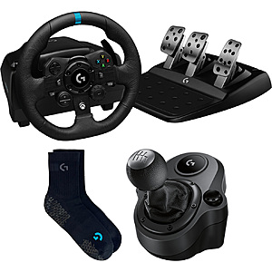Logitech G920/G29 Driving Force Racing Wheels & Pedals (PS / PC) + Shifter + Socks $208 + Free S&H
