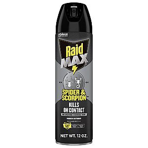 12-Oz Raid Max Spider and Scorpion Killer $9.40 w/ S&S + Free Shipping w/ Prime or on $35+