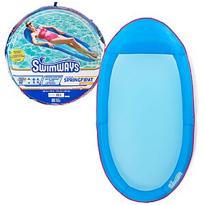 SwimWays Spring Float Premium Hammock Pool Lounger w/ Hyper-Flate Valve (Hammock Blue) $12.99 + Free Shipping w/ Prime or on $35+