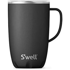 16-Oz S'well Stainless Steel Insulated Mug w/ Handle (Black or Pink) $15 + Free Shipping w/ Prime or on $35+