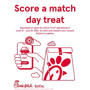 Greater Los Angeles Chick-fil-A App Rewards: Free Nuggets, Waffle Fries, Chicken Sandwich & More on Select Match Days