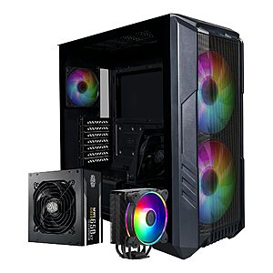 Cooler Master HAF 500 Pro ATX Mid-Tower Case w/ ARGB Fans, CPU Cooler, & 650W Gold PSU $120 + Free S&H