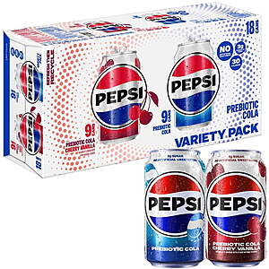 18-Pack 12-Oz Pepsi Prebiotic Soda: Sam's Club $5.98; Costco $4.97