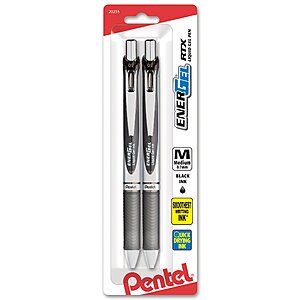 2-Pk Pentel EnerGel RTX Retractable Liquid Gel Pen (0.7mm, Med. Line) $2.35 w/ S&S