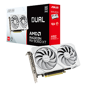 ASUS Dual Radeon RX 9060 XT 16GB GDDR6 White Edition Graphics Card $400 + Free S&H