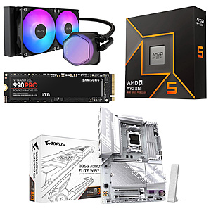 B850 AORUS Elite WiFi7 MB + Ryzen 5 9600X + 1TB 990 Pro SSD + Cooler Master AIO $390 + Free S&H
