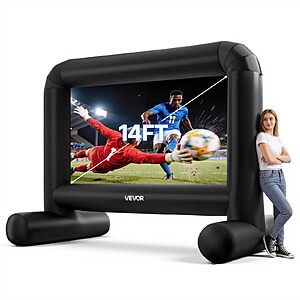 14-Ft VEVOR Inflatable Movie Screen w/ Fan $67.41 + Free Shipping
