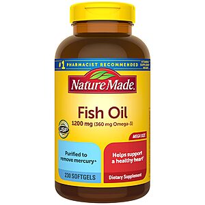 Nature Made Omega 3 Fish Oil Supplements Softgels