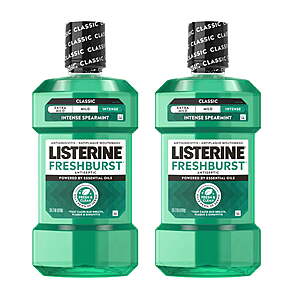 2-Pk 1L Listerine Freshburst Intense Antiseptic Mouthwash