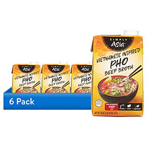 6-Pack 26-Oz  Simply Asia Gluten Free Vietnamese Inspired Pho Beef Broth $11.18 + Free S&H w/ Walmart+ or on $35+