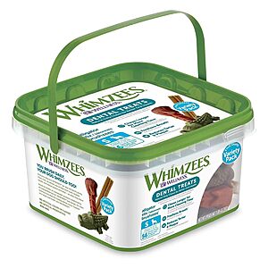 [Select Accounts] 56-Count Wellness Whimzees Natural Grain Free Dental Dog Treats $19.12 w/ S&S + Free Shipping w/ Prime or on $35+